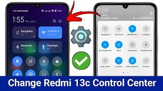 How To Change Control Center Settings (2025) || HyperOS Xiaomi Redmi 13C