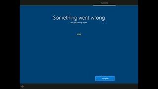 something went wrong please try again windows 10