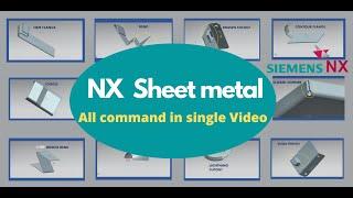 NX sheet metal all command | Complete tutorial on Sheet metal design in NX