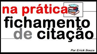 Como fazer fichamento de citação