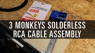 Assembly of 3 Monkeys Solderless RCA Audio Cable