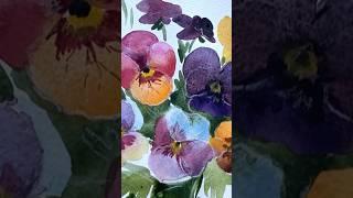 Туториал, рисую яркие цветы акварелью #рисунок #туториал #drawingtutorial  #watercolorbotanicals