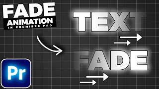 Text FADE IN And FADE OUT Animation In Premiere Pro