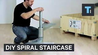 This DIY spiral staircase comes in a box