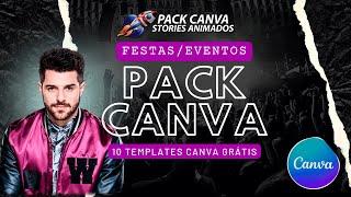 Pack Canva GRÁTIS FESTAS/EVENTOS - 10 Templates Canva Gratuitos para Festas