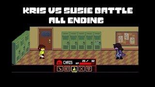 kris vs susie battle all ending