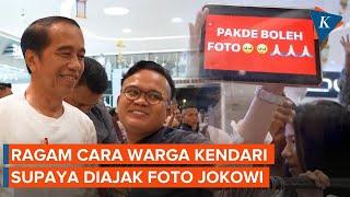 Momen Warga Kendari Lakukan Berbagai Cara Rebut Perhatian Jokowi demi Selfie