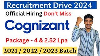 Cognizant Recruitment 2024 | Cognizant Off Campus Drive 2024 | Cognizant Freshers Hiring 2023 Batch