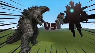 ALL NEW UPGRADED TITAN CAMERAMAN MECHA  VS GODZILLA (Garry's Mod)