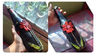 Bottle Art| Easy Bottle Painting/ ForBeginners Bottle Craft TraditionalPrint.simple art##bottleart