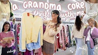 a GRANDMA inspired THRIFT WITH ME   hand knitted finds, pastels + vintage florals!