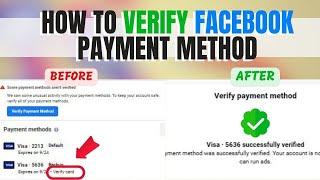 How to verify Facebook Payment method