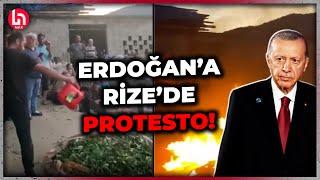Erdoğan'a memleketi Rize'de çay üreticilerinden protesto!