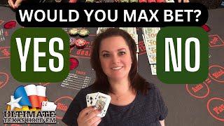 ULTIMATE TEXAS HOLD 'EM in LAS VEGAS! WOULD YOU MAX BET THIS HAND? #poker