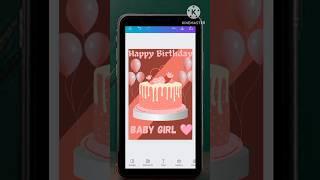 Birthday poster tutorial|Birthday poster using Canva app|#foryou #tutorial #canvatutorial #trending