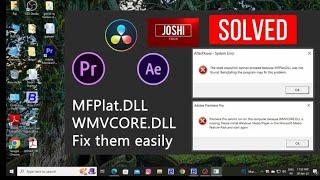 MFPlat.DLL and WMVCORE.DLL was missing/not found Solved | Fix Problem ||@deepakjoshitechediting