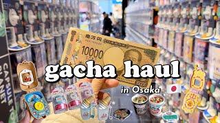 $100 gacha haul challenge in Osaka  capsule toy unboxing