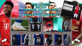 MOD Akesoris PES 2021, Kaos Kaki Pemain, Jam Tangan Wasit, & Sarung Tangan Musim Dingin