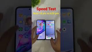 Redmi note 10 pro vs K20 pro Speed Test #shorts