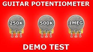 GUITAR POTENTIOMETER DEMO TEST