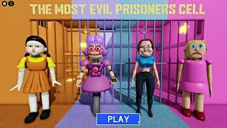 MISS ANI-TRON Vs EVIL MOM Vs SQUID GAME DOLL Vs BETTY WOMAN POLICE? SCARY OBBY #roblox