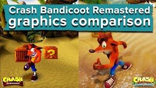 Crash Bandicoot Remastered graphics comparison - PS4 gameplay vs. PS1