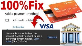 How to add payment method in google for international transaction | visa card add in Google payment