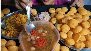 Biggest Spicy Pani Puri Thali Eating Challenge | Spicy Matki Pani Puri | Spicy Pani Puri Challenge