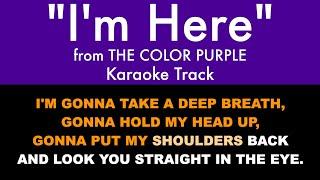 "I'm Here" from The Color Purple - Karaoke Track with Lyrics on Screen