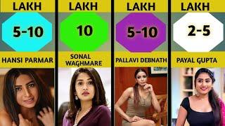 FAMOUS ULLU ACTRESS NAME AND THEIR MONTHLY SALARY ।।  ULLU WEBSERIES ALL ACTRESS MONTHLY INCOME 