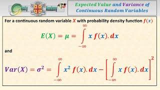 Expected Value and Variance of Continuous Random Variables