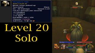 Classic WoW - Soloing Verigan's Fist at Level 20