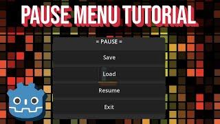 How to Make a Pause Game Menu & Pause the Game ~ Godot 4 Tutorial