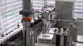 LABELSTIK-150B  Sticker Labelling Machine for Round Bottles with Online Printing & Rejection System