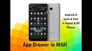 App Drawer in MIUI || App Drawer for Redmi and MI phones || Stock Android O Theme (Look & Feel)