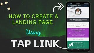 Steps on how to create a Landing Page Using Taplink | How to link your pages together in one place.