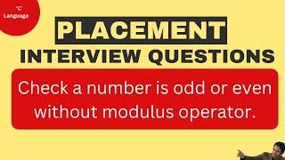 Check a number is odd or even without modulus operator