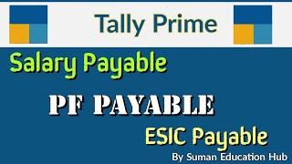 Salary Payable / PF payable / ESIC Payable in Tally Prime