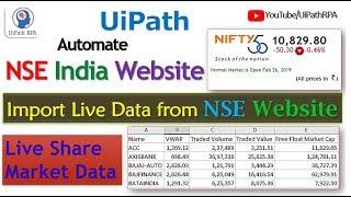 UiPath-Import Live NSE Web Data to Excel|Web Automation|UiPath RPA Tutorial