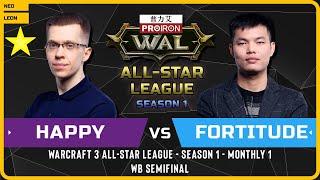 WC3 - [UD] Happy vs Fortitude [HU] - WB Semifinal - Warcraft 3 All-Star League Season 1 Monthly 1