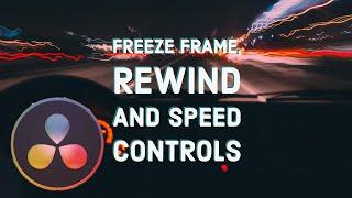 Freeze Frame and Speed Controls in Davinci Resolve