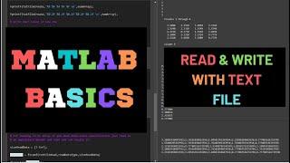 MATLAB BASICS: Read & Write Data From Text File