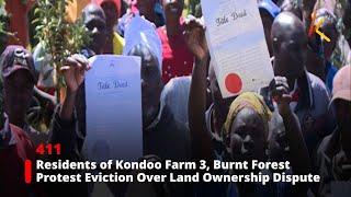 Residents of Kondoo Farm 3, Burnt Forest Protest Eviction Over Land Ownership Dispute