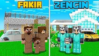 FAKİR AİLE HAYAT VS ZENGİN AİLE HAYAT  - Minecraft