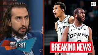 FIRST THINGS FIRST | "Wemby finally having a real point guard" - Nick on Chris Paul signs with Spurs