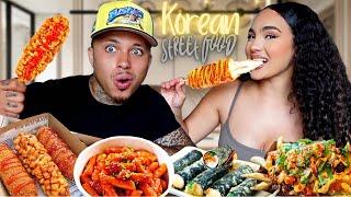 Trying KOREAN STREET FOOD For The First Time!