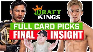 DRAFTKINGS: UFC 310: Pantoja vs. Asakura FULL CARD Predictions