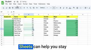 Google Sheets | Basics | Using freeze panes