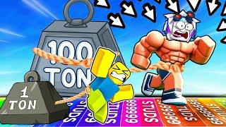 Я КАК ЧИТЕР ОБГОНЯЮ ВСЕХ КАЧКОВ В РОБЛОКСЕ! ROBLOX Muscle Race Simulator