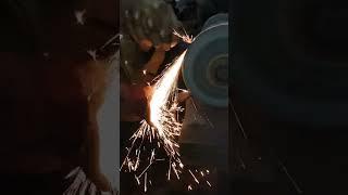 play with fire work | rubbing an iron rod | #art #ironwork #lathemachinework #manufacturing